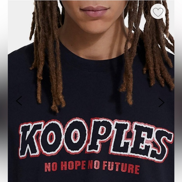 The Kooples Logo No Hope No Future Graphic Cotton Tee Shirt - Picture 4 of 13